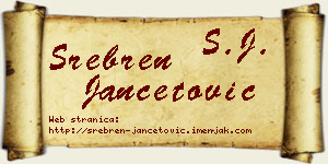 Srebren Jančetović vizit kartica